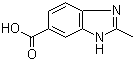 structure of CAS# 709-19-3, 2-甲基-3H-苯并咪唑-5-羧酸