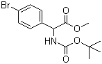 (4-溴苯基)-叔丁氧羰基氨基乙酸甲酯分子结构 (CAS 709665-73-6)