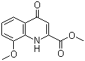 structure of CAS# 7101-90-8, Methyl 4-hydroxy-8-methoxyquinoline-2-carboxylate