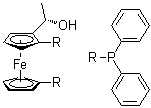 CAS # 71049-99-5, (1R)-1,1'-Bis(diphenylphosphino)-2-[(1S)-1-hydroxyethyl]ferrocene