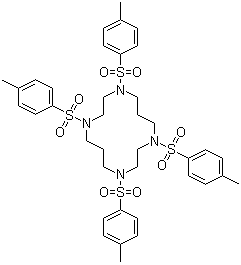 1,4,8,11-四[(4-甲基苯基)磺酰基]-1,4,8,11-四氮杂环十四烷分子结构 (CAS 71089-74-2)