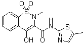 structure of CAS# 71125-38-7, Meloxicam