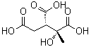 structure of CAS# 71183-66-9, (2S,3R)-3-Hydroxybutane-1,2,3-tricarboxylic acid