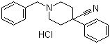 1-苄基-4-氰基-4-苯基哌啶盐酸盐分子结构 (CAS 71258-18-9)