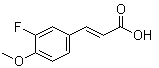 structure of CAS# 713-85-9, 3-(3-Fluoro-4-methoxyphenyl)-2-propenoic acid