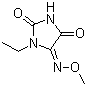 1-Ethylimidazolidine-2,4,5-trione 5-(O-methyloxime) molecular structure (CAS 71342-67-1)