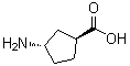 (+)-反式-3-氨基环戊烷羧酸分子结构 (CAS 71376-02-8)
