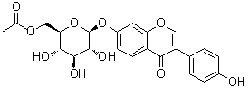 6''-O-乙酰基黄豆苷分子结构 (CAS 71385-83-6)