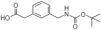 structure of CAS# 71420-95-6, N-叔丁氧羰基-(3-氨基甲基苯基)乙酸