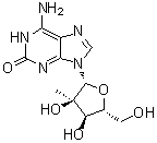 structure of CAS# 714249-83-9, 1,2-Dihydro-2'-C-methyl-2-oxoadenosine