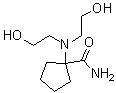 CAS # 7143-23-9, 1-[Bis(2-hydroxyethyl)amino]cyclopentanecarboxamide, NSC 46235