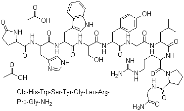 structure of CAS# 71447-49-9, 戈那瑞林二醋酸盐