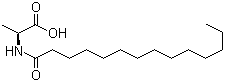 N-十四碳酰基-L-丙氨酸分子结构 (CAS 71448-29-8)