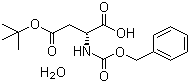 structure of CAS# 71449-08-6, Cbz-D-天冬氨酸 4-叔丁酯一水物