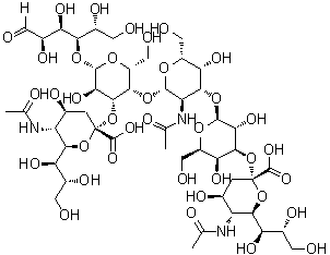 CAS # 71494-27-4 (1627679-86-0), O-(N-Acetyl-alpha-neuraminosyl)-(2→3)-O-[O-(N-acetyl-alpha-neuraminosyl)-(2→3)-O-beta-D-galactopyranosyl-(1→3)-2-(acetylamino)-2-deoxy-beta-D-galactopyranosyl-(1→4)]-O-beta-D-galactopyranosyl-(1→4)-D-glucose