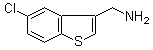 (5-氯苯并[b]噻吩-3-基)甲胺分子结构 (CAS 71625-90-6)