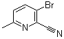 3-溴-6-甲基-2-吡啶甲腈分子结构 (CAS 717843-48-6)