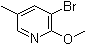 3-溴-2-甲氧基-5-甲基吡啶分子结构 (CAS 717843-56-6)