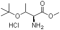 O-叔丁基-L-苏氨酸甲酯盐酸盐分子结构 (CAS 71989-43-0)