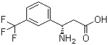 (S)-3-氨基-3-(3-三氟甲基苯基)丙酸分子结构 (CAS 719995-40-1)