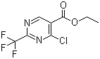 structure of CAS# 720-01-4, Ethyl 4-chloro-2-(trifluoromethyl)pyrimidine-5-carboxylate