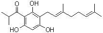 CAS 登录号：72008-03-8, 3-香叶基-1-(2'-甲基丙烷酰基)间苯三酚