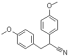 structure of CAS# 72035-46-2, 4-甲氧基-alpha-(4-甲氧基苯基)苯丙腈