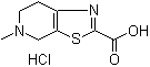 CAS # 720720-96-7, 5-Methyl-4,5,6,7-tetrahydrothiazolo[5,4-c]pyridine-2-carboxylic acid hydrochloride, 5-methyl-6,7-dihydro-4H-[1,3]thiazolo[5,4-c]pyridine-2-carboxylic acid,hydrochloride