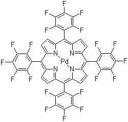 5,10,15,20-四(五氟苯基)-21H,23H-卟啉钯(II)分子结构 (CAS 72076-09-6)