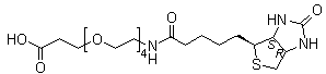 21-[(3aS,4S,6aR)-六氢-2-氧代-1H-噻吩并[3,4-d]咪唑-4-基]-17-氧代-4,7,10,13-四氧杂-16-氮杂二十一烷酸分子结构 (CAS 721431-18-1)
