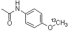 structure of CAS# 72156-70-8, N-[4-(甲氧基-<sup>13</sup>C)苯基]乙酰胺