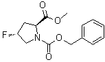 (R)-1-苄氧羰基-4-氟吡咯烷-2-羧酸甲酯分子结构 (CAS 72180-24-6)