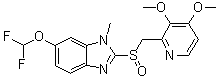 structure of CAS# 721924-06-7, 6-(二氟甲氧基)-2-[[(3,4-二甲氧基-2-吡啶基)甲基]亚磺酰基]-1-甲基-1H-苯并咪唑