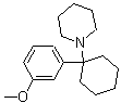 structure of CAS# 72242-03-6, N-(1-[3-甲氧基苯基]环己基)哌啶