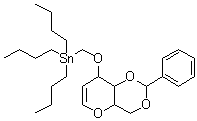 CAS 登录号：72246-03-8, 1,5-脱水-2-脱氧-4,6-O-(苯基亚甲基)-3-O-[(三丁基锡烷基)甲基]-D-核糖己烯-1-醇