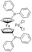 structure of CAS# 72287-26-4, [1,1'-双(二苯基膦基)二茂铁]二氯化钯