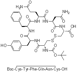 CAS 登录号：72287-67-3, N-[叔丁氧羰基]-L-半胱氨酰-L-酪氨酰-L-苯丙氨酰-L-谷氨酰胺酰-L-天冬氨酰胺酰-L-半胱氨酸环(1→6)-二硫醚