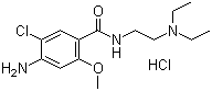 structure of CAS# 7232-21-5, 盐酸甲氧氯普胺