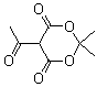 5-乙酰基-2,2-二甲基-1,3-二恶烷-4,6-二酮分子结构 (CAS 72324-39-1)