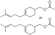 CAS # 72403-67-9, 4-(4-Methyl-3-penten-1-yl)-3-cyclohexene-1-methanol 1-acetate, 3-(4-Methyl-3-penten-1-yl)-3-cyclohexene-1-methanol 1-acetate