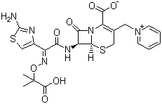 头孢他啶分子结构 (CAS 72558-82-8)