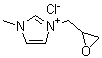 1-甲基-3-(环氧乙烷基甲基)-1H-咪唑鎓氯化物分子结构 (CAS 725736-43-6)