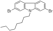 structure of CAS# 726169-75-1, 2,7-二溴-9-辛基咔唑