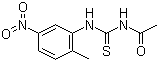 N-(2-甲基-5-硝基苯基氨基硫代甲酰)乙酰胺分子结构 (CAS 72621-59-1)
