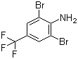 structure of CAS# 72678-19-4, 2,6-Dibromo-4-(trifluoromethyl)aniline