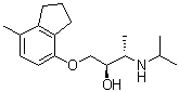 structure of CAS# 72795-19-8, (2R,3S)-rel-1-[(2,3-二氢-7-甲基-1H-茚-4-基)氧基]-3-[异丙基氨基]-2-丁醇