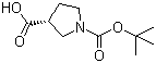 structure of CAS# 72925-16-7, (R)-1-Boc-3-羧基吡咯烷
