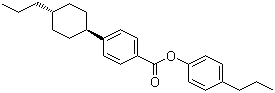 structure of CAS# 72928-02-0, 反式-4-(4-丙基环己基)苯甲酸 4-丙基苯基酯