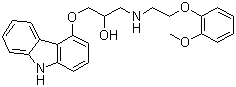 Carvedilol molecular structure (CAS 72956-09-3)