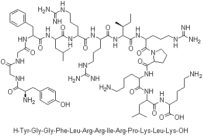 structure of CAS# 72957-38-1, 强啡肽 A (1-13)